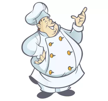 Wandtattoo Küche dicker Chefkoch - TenStickers