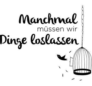 Dinge loslassen Wandtattoo - TenStickers