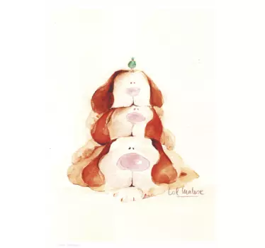 Drei Hunde Aufkleber - TenStickers