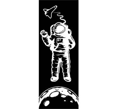 Dusche Aufkleber Astronaut - TenStickers