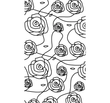 Duschwand Aufkleber Rosen - TenStickers