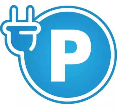 Elektroauto Parkplatz Geschäft Wandaufkleber - TenStickers