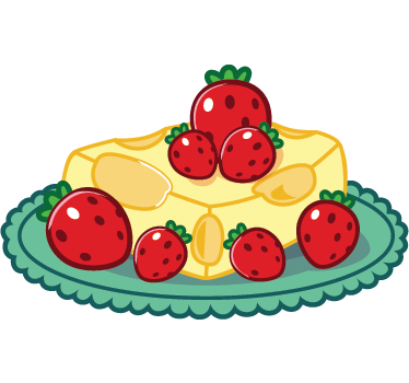Erdbeeren und Käse Sticker - TenStickers