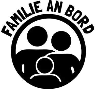 Autosticker Familie an Bord - TenStickers