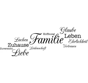 Wandtattoo Sprüche Familie Zuhause - TenStickers