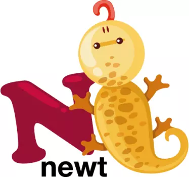 Folie kühlschrank süßer salamander charakter - TenStickers