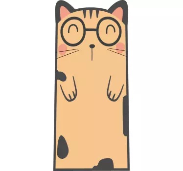 Folie Tür süße katzenklappe - TenStickers