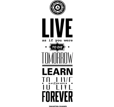 Gandhi Zitat Aufkleber - TenStickers