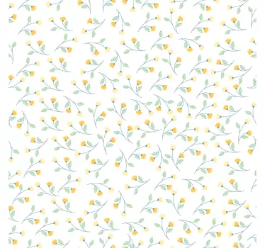 Gelber blumenmöbelaufkleber - TenStickers