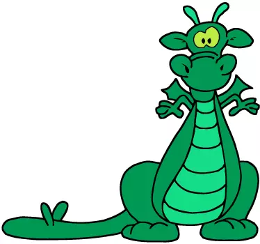 Wandtattoo Kinderzimmer grüner Drache - TenStickers