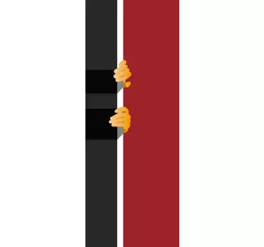 Hände um die Tür Türaufkleber - TenStickers