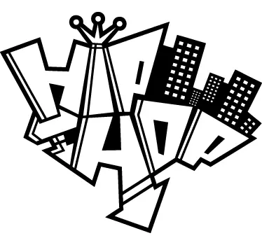 Hip Hop Graffiti Aufkleber - TenStickers