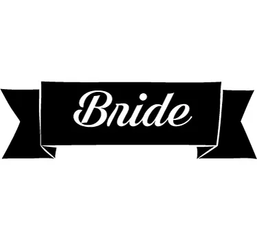 Hochzeitssticker Bride auf Banner - TenStickers