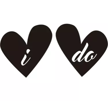 Hochzeitsaufkleber für die Schuhe i do - TenStickers