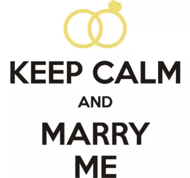 Hochzeitssticker Keep Calm and Marry Me - TenStickers