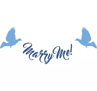 Hochzeitsaufkleber Marry Me - TenStickers