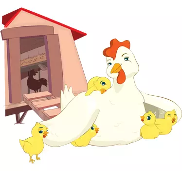 Wandtattoo Kinderzimmer Hühner - TenStickers
