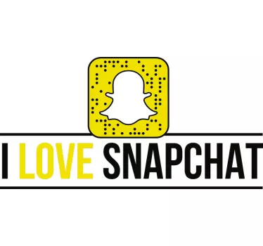 Ich liebe snapchat nach hause wandaufkleber - TenStickers