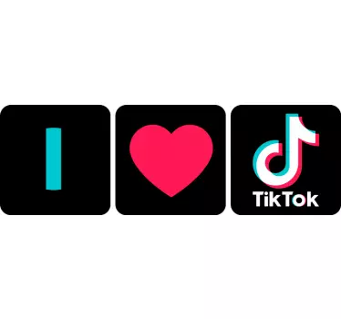 Ich liebe tik tok nach hause wandaufkleber - TenStickers