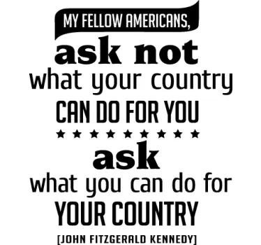 John F. Kennedy Aufkleber - TenStickers