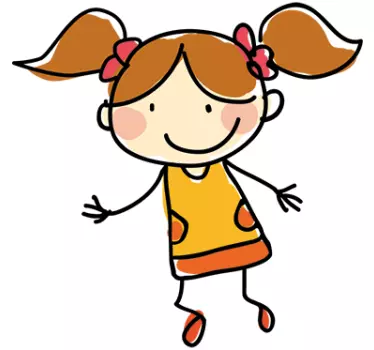Junges Mädchen Comic Aufkleber - TenStickers