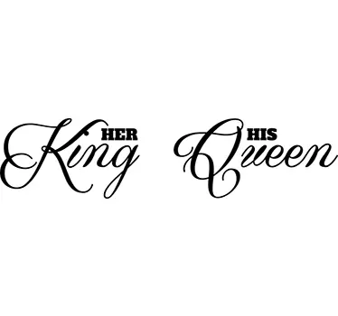 Wandtattoos Schlafzimmer King & Queen - TenStickers