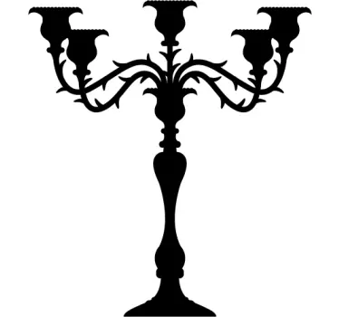 Klassik Kerzenhalter Aufkleber - TenStickers
