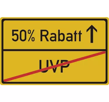 Klebefolie Rabatt personalisiert - TenStickers