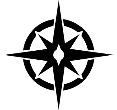Kompass Wandtattoo - TenStickers
