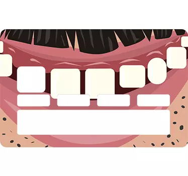 Kreditkartenaufkleber Mund Mann - TenStickers