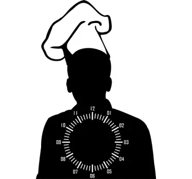 Küchenchef Uhr Aufkleber - TenStickers