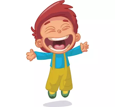 Lachender Junge Aufkleber - TenStickers
