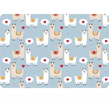 Lamas Muster Tier Laptop Sticker - TenStickers