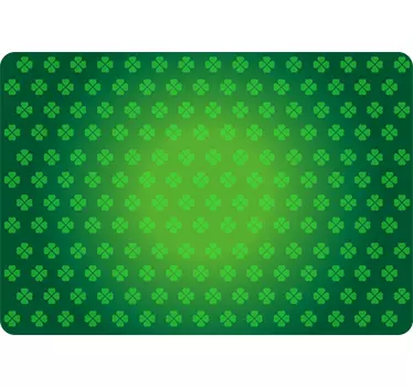 Laptop aufkleber grünes kleeblatt muster - TenStickers