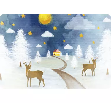 verschiedene Aufkleber Weihnachten Landschaft - TenStickers