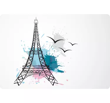 Laptop Sticker Eiffelturm - TenStickers