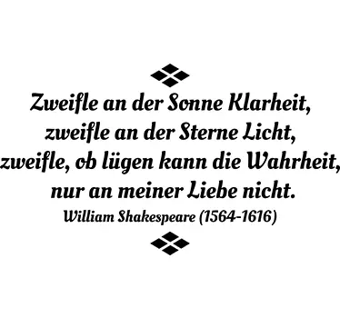 Wandtattoo Sprüche Shakespeare Liebeszitat - TenStickers