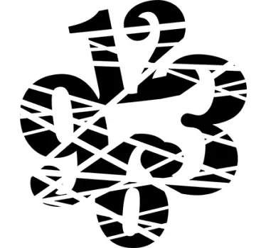Linien Uhr Aufkleber - TenStickers