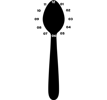 Löffel Uhr Aufkleber - TenStickers