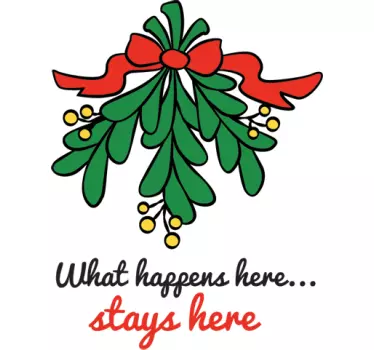 Mistletoe Spruch Sticker - TenStickers