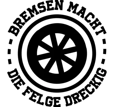 Text Aufkleber nicht Bremsen - TenStickers
