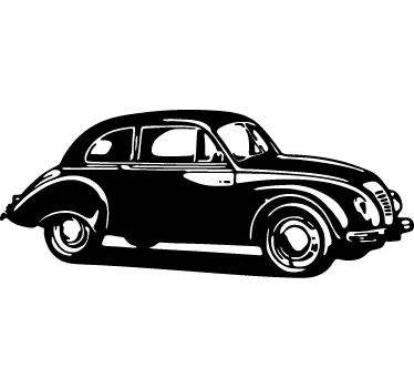 Motorrad Folie oldtimer-silhouette - TenStickers