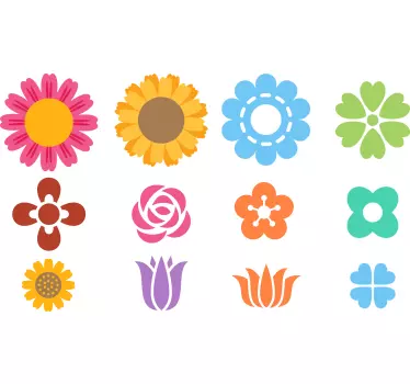 Mülltonnenaufkleber Blumen - TenStickers