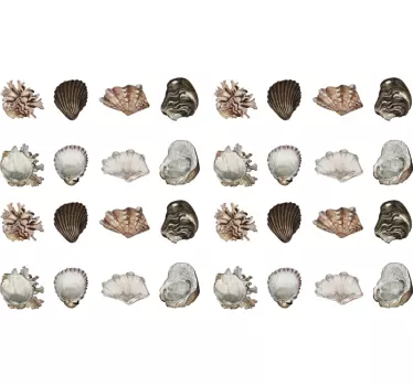 Muscheln Wandattoo maritim Sammlung - TenStickers