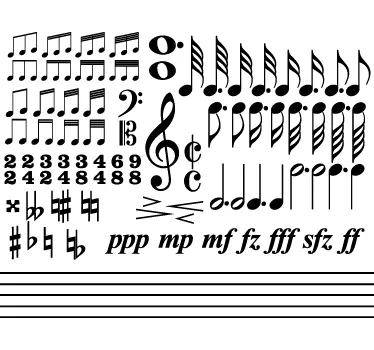 Musiknoten Wandtattoo Schlafzimmer - TenStickers
