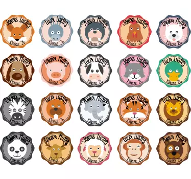 Aufkleber Schule Set Tiere - TenStickers