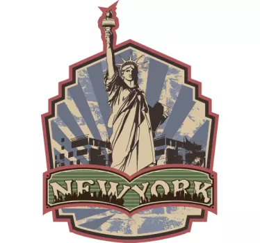 New York Retro Aufkleber - TenStickers
