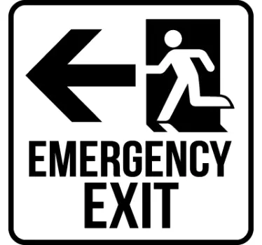 Notausgang Schild Sticker - TenStickers