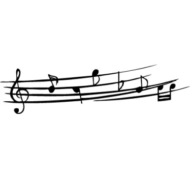 Notenlinie Musik Aufkleber - TenStickers