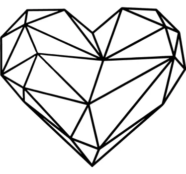 Origami Herz Wandtattoo - TenStickers